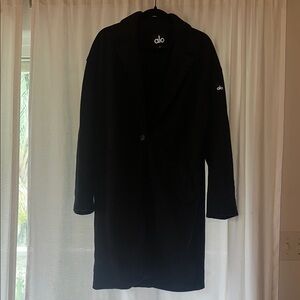 ALO Yoga Black Trench Coat Classic Design